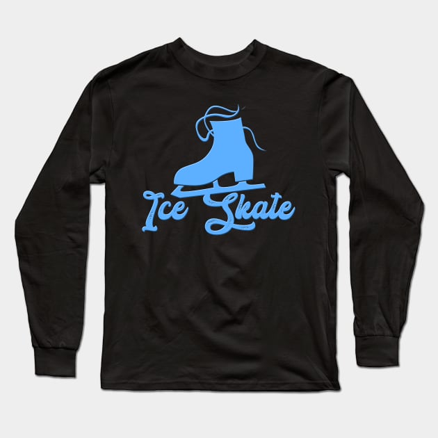 Ice Skate Long Sleeve T-Shirt by Imutobi